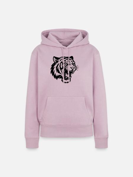 Der brüllende Tiger - Frauen Premium Bio Hoodie - Altrosa