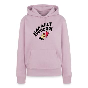 rote karte stop - Frauen Premium Bio Hoodie - Altrosa - Vorne - Julia (174cm)
