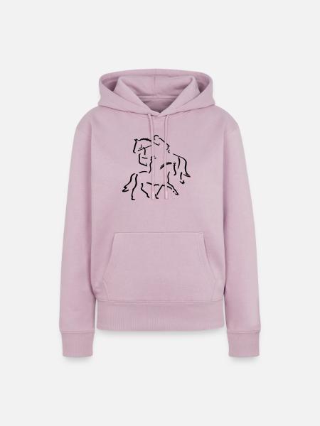 Dressurreiter und Springreiter - Frauen Premium Bio Hoodie - Altrosa