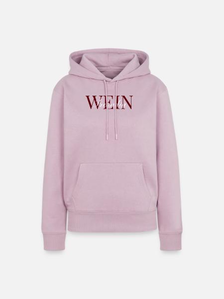 Weinfreundin rot und weiß - Frauen Premium Bio Hoodie - Altrosa