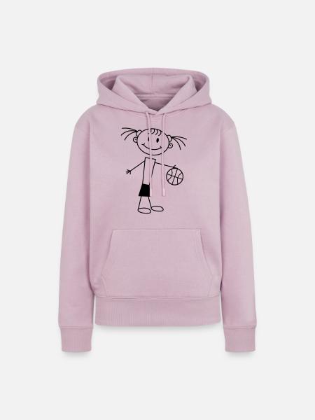 basketball_girl - Frauen Premium Bio Hoodie - Altrosa