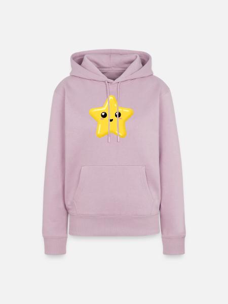 Kawaii Sternchen fröhlich - Frauen Premium Bio Hoodie - Altrosa