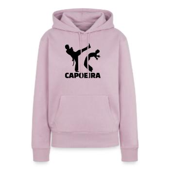 Capoeira - Frauen Premium Bio Hoodie - Altrosa - Vorne - Julia (174cm)