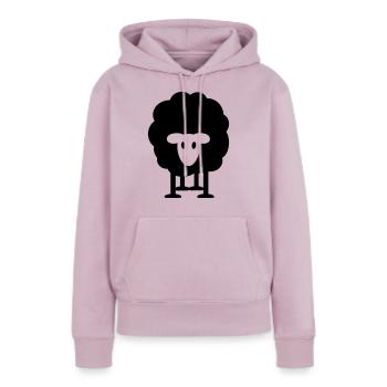 dickes Schaf schwarzes Schaf Herde Schäfer knuffig - Frauen Premium Bio Hoodie - Altrosa - Vorne - Julia (174cm)
