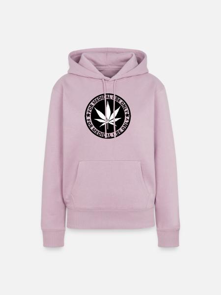 Marijuana Weed Gras - Frauen Premium Bio Hoodie - Altrosa