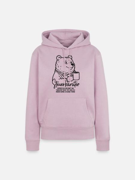 Steuerberater Bär Kaffeetasse Kaffee Steuerbärater - Frauen Premium Bio Hoodie - Altrosa