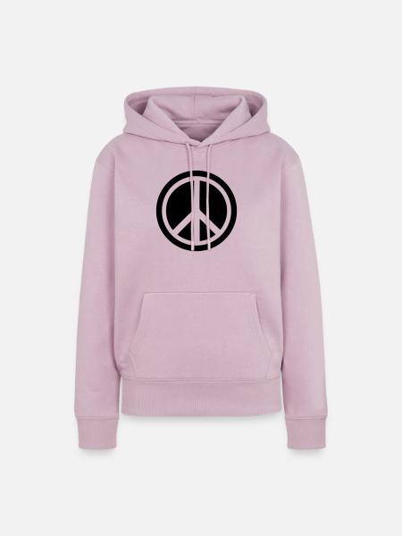peace Zeichen Frieden Friedensbewegung - Frauen Premium Bio Hoodie - Altrosa