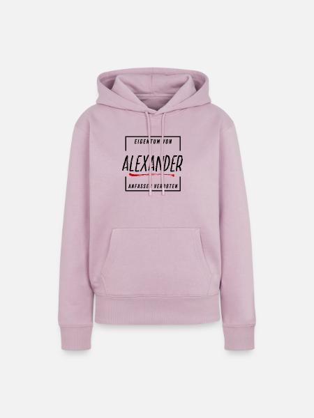 Eigentum von Alexander - Frauen Premium Bio Hoodie - Altrosa