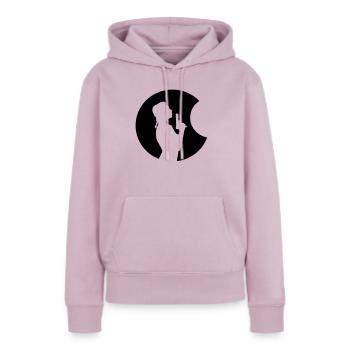 Shooting Star - Frauen Premium Bio Hoodie - Altrosa - Vorne - Julia (174cm)