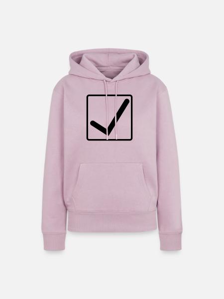 haekchen_001 - Frauen Premium Bio Hoodie - Altrosa