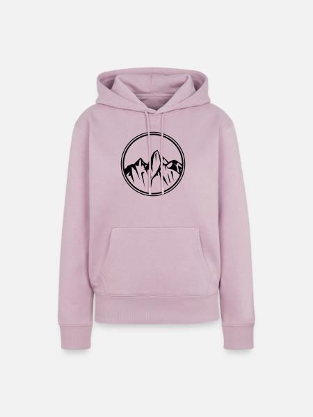 mountains - Frauen Premium Bio Hoodie - Altrosa
