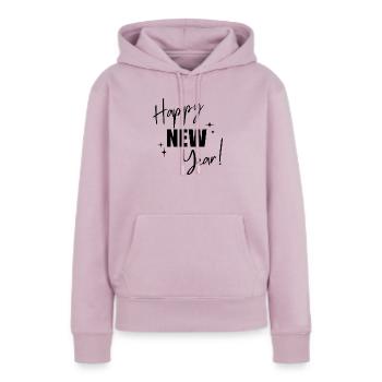 Happy New Year - Frauen Premium Bio Hoodie - Altrosa - Vorne - Julia (174cm)