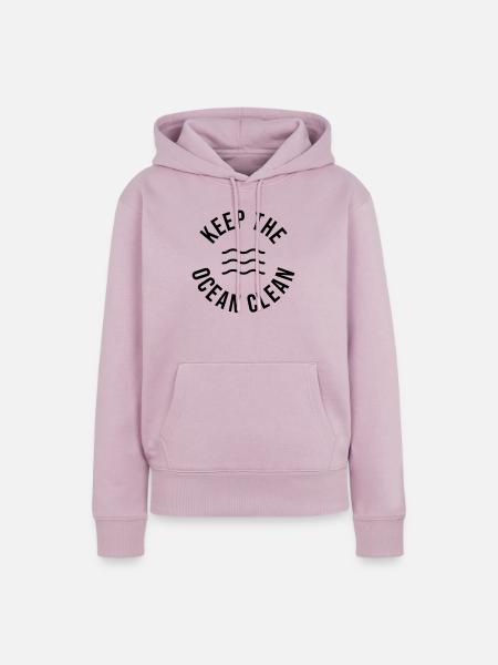 Keep the Ocean clean - Frauen Premium Bio Hoodie - Altrosa