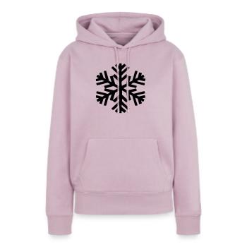 Réfrigérateur, gel, sujet de glace, froid, les - Sweat à capuche Premium bio Femme - rose poudré - Devant - Julia (174cm)