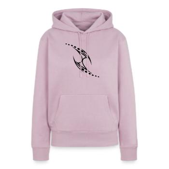 tribal - Sweat à capuche Premium bio Femme - rose poudré - Devant - Julia (174cm)