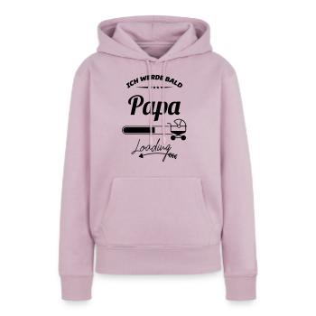 ich werde bald papa - Frauen Premium Bio Hoodie - Altrosa - Vorne - Julia (174cm)