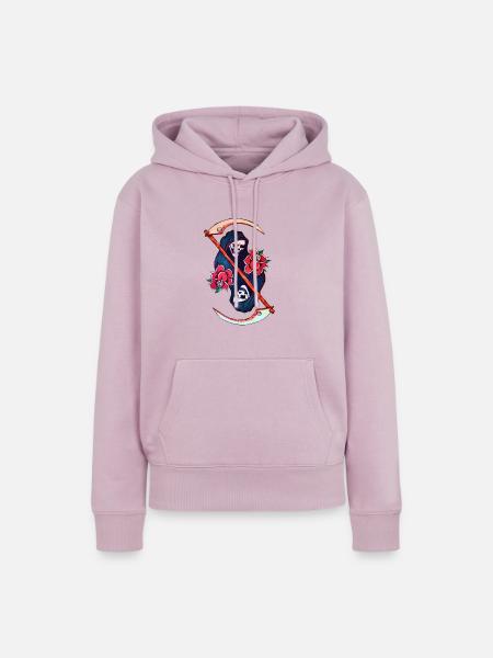 Sensenmann der alten Schule - Frauen Premium Bio Hoodie - Altrosa