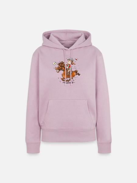 Pony Liebe - Frauen Premium Bio Hoodie - Altrosa