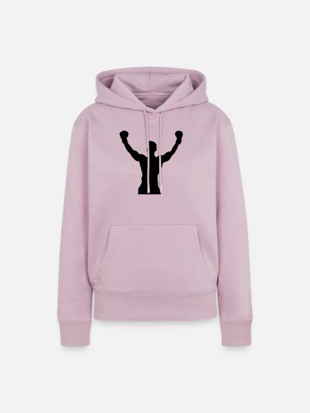 boxning winner design - Frauen Premium Bio Hoodie - Altrosa