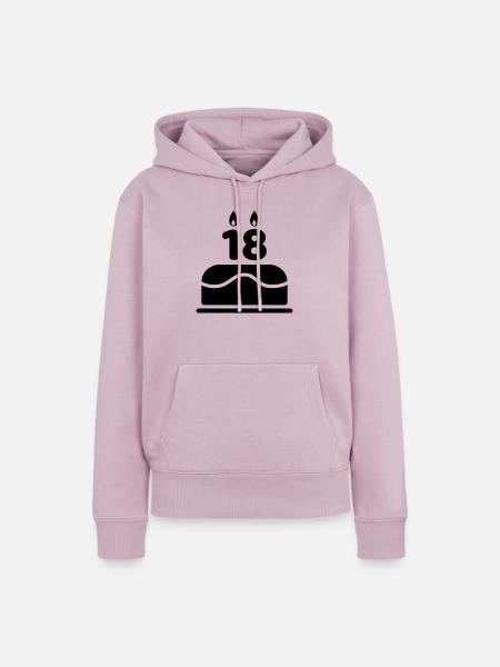 18 Birthday Cake - Frauen Premium Bio Hoodie - Altrosa