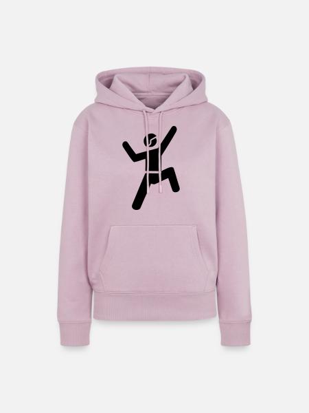 klettern - Frauen Premium Bio Hoodie - Altrosa