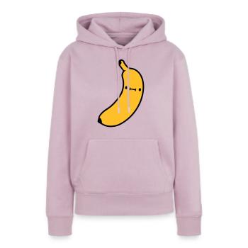 kleine suesse banane mit - Frauen Premium Bio Hoodie - Altrosa - Vorne - Julia (174cm)