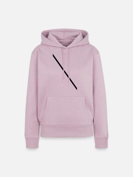 Minimale-Diagonale - Frauen Premium Bio Hoodie - Altrosa