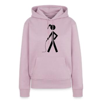 Domina - Frauen Premium Bio Hoodie - Altrosa - Vorne - Julia (174cm)