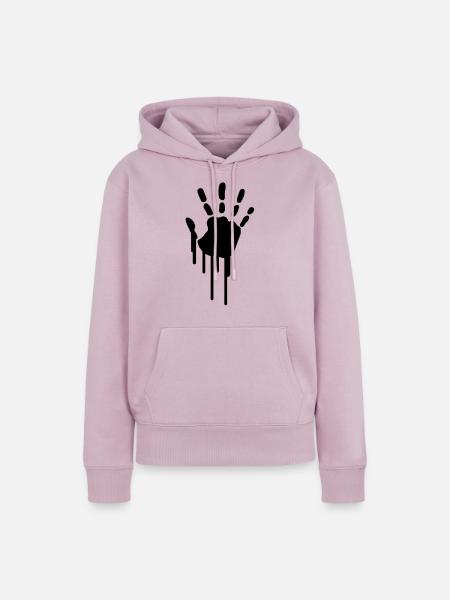 hand_print_graffiti - Frauen Premium Bio Hoodie - Altrosa