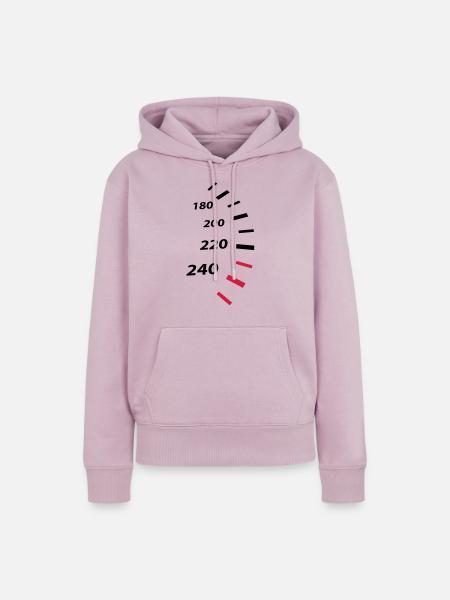 tacho, km h - Frauen Premium Bio Hoodie - Altrosa