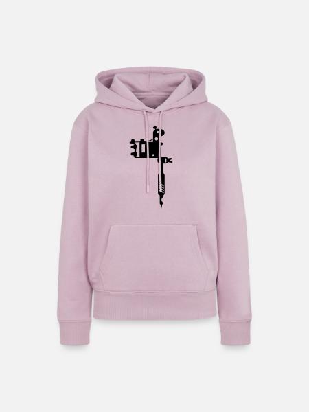 Tattoo Tätowiermaschine - Frauen Premium Bio Hoodie - Altrosa