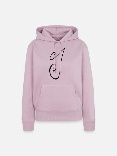 Buchstabe J - Frauen Premium Bio Hoodie - Altrosa