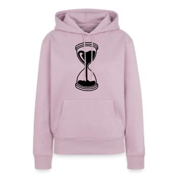 sekundenglas sanduhr zeit laeuft ab anzeige fallen - Frauen Premium Bio Hoodie - Altrosa - Vorne - Julia (174cm)
