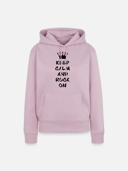 Keep calm and - Frauen Premium Bio Hoodie - Altrosa