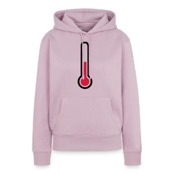 Thermometer - Frauen Premium Bio Hoodie - Altrosa - Vorne - Julia (174cm)