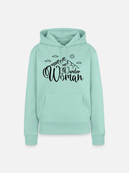 Wander Woman - Frauen Premium Bio Hoodie - Mint