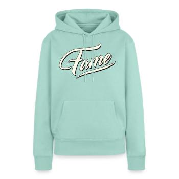 célébrité célèbre célèbre gagnant populaire connu - Sweat à capuche Premium bio Femme - menthe  - Devant - Julia (174cm)