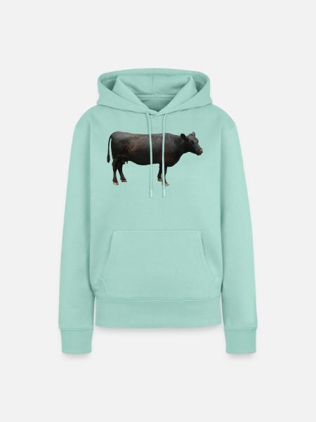 Rind schwarz - Frauen Premium Bio Hoodie - Mint 
