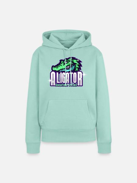 Alligator Digitale Kunst - Frauen Premium Bio Hoodie - Mint