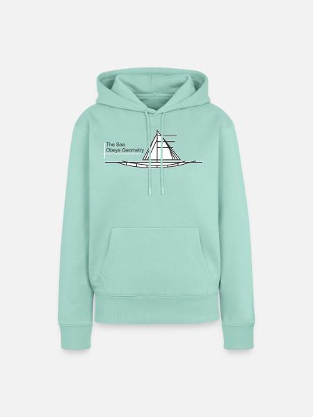 Sea Geometry Segelboot - Frauen Premium Bio Hoodie - Mint