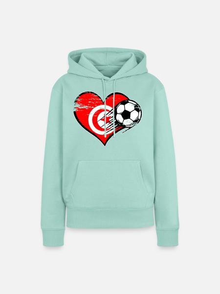 Tunesien-Flagge - Frauen Premium Bio Hoodie - Mint