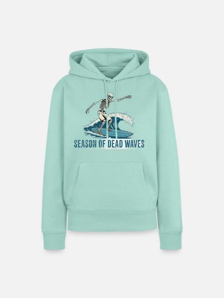 Halloween Skelett - Frauen Premium Bio Hoodie - Mint