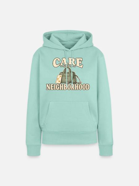 Gemeindepflege mit Pflegetasche und Routenkarte - Frauen Premium Bio Hoodie - Mint
