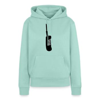handy oldschool - Frauen Premium Bio Hoodie - Mint  - Vorne - Julia (174cm)