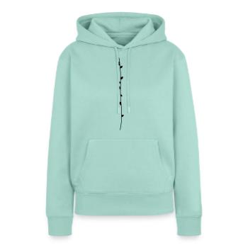 branche - Sweat à capuche Premium bio Femme - menthe  - Devant - Julia (174cm)