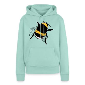 bourdon - Sweat à capuche Premium bio Femme - menthe  - Devant - Julia (174cm)
