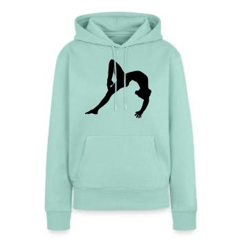 Turnerin, Bodenturnen, Kunstturnen - Frauen Premium Bio Hoodie - Mint  - Vorne - Julia (174cm)