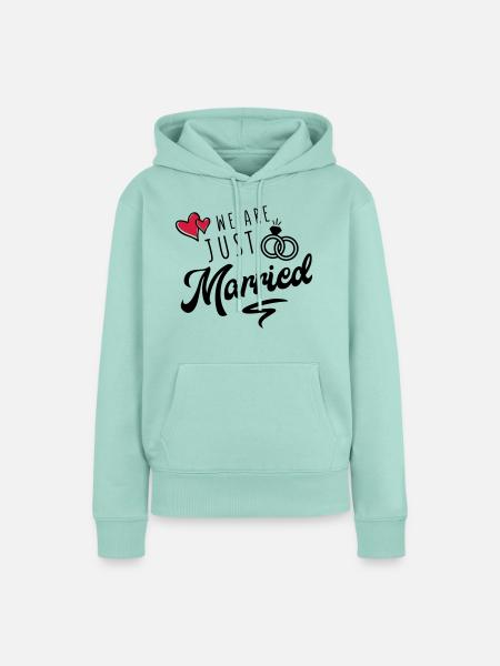 we are just married - Frauen Premium Bio Hoodie - Mint 