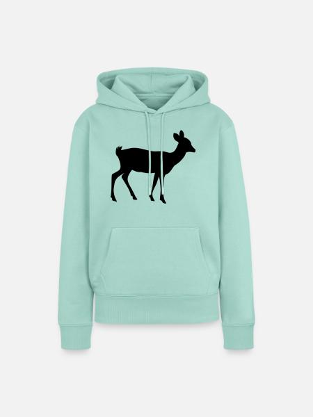 Reh silhouette - Frauen Premium Bio Hoodie - Mint