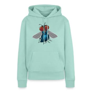 fliege - Frauen Premium Bio Hoodie - Mint  - Vorne - Julia (174cm)